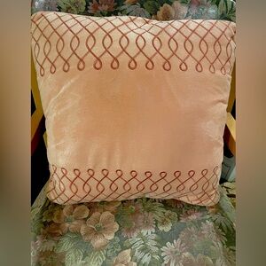 Vintage Pink Velvet & Cotton Pillow